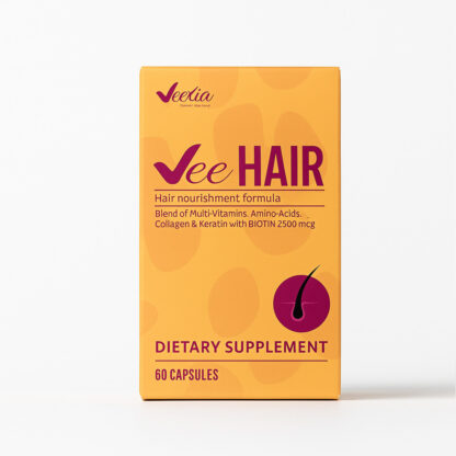 كبسولات Vee Hair كبسوله واحده لقوة الشعر من الجذور وحتى الأطراف اكثر من 20 عنصر فعال
